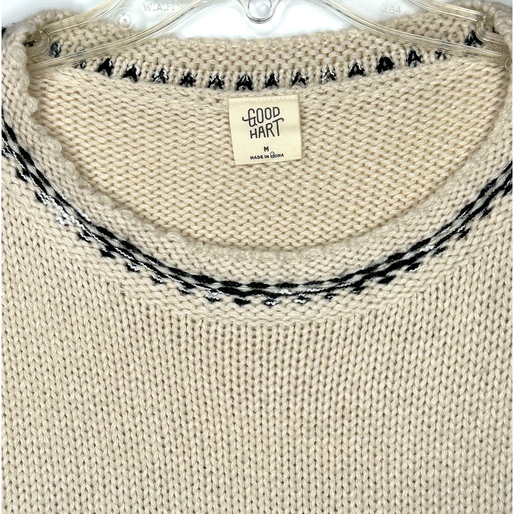 Matilda Jane Good Hart Azle Sweater 3/4 Sleeve Cream With Navy/Powder Blue Sz S - Picture 5 of 9